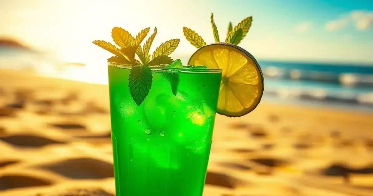 Tropical Green Drink with Coconut Liqueur: A Refreshing Delight Awaits You