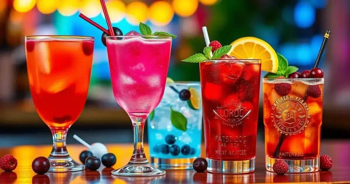 Variations of Vodka with Red Berry Soda