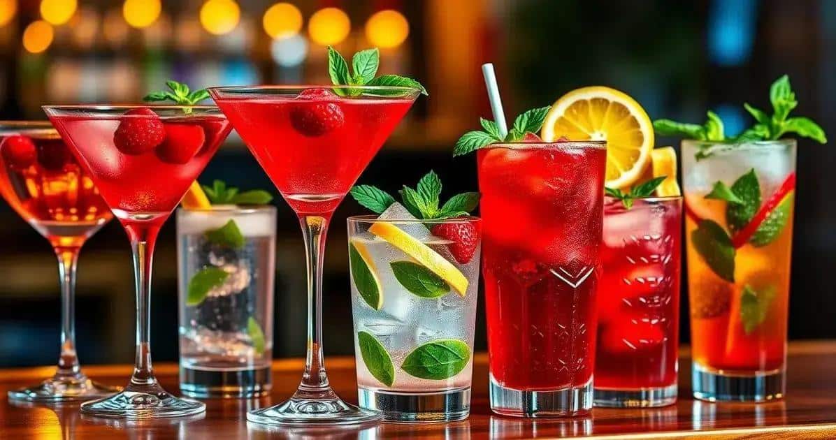 Variations on Vodka with Red Berry Soda and Basil Drinks