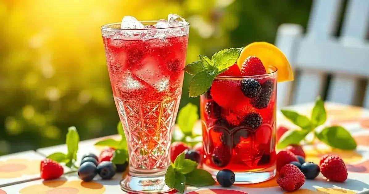 Vodka with Red Berry Soda and Basil: Refreshing Summer Cocktail Delight
