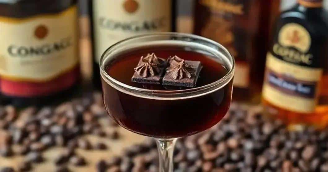 Cognac with Coffee Liqueur and Chocolate Shavings: A Decadent Delight