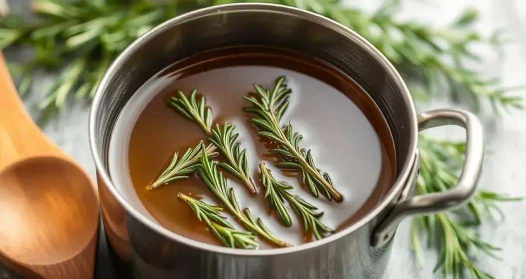 Cooking the Rosemary Infused Syrup Cooking the Rosemary Infused Syrup