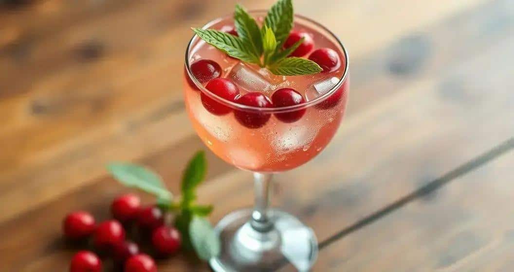 Cranberry Fizz: The Red Glow of Christmas in a Glass!