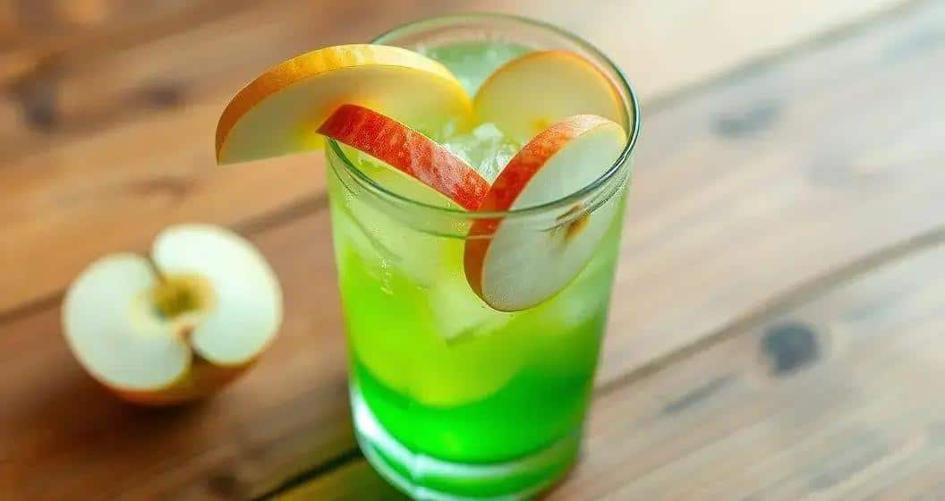 Energy Drink with Green Apple Syrup: Refreshing and Revitalizing.