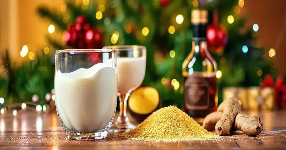 Ingredients for Coquito with Coffee Liqueur and Ginger