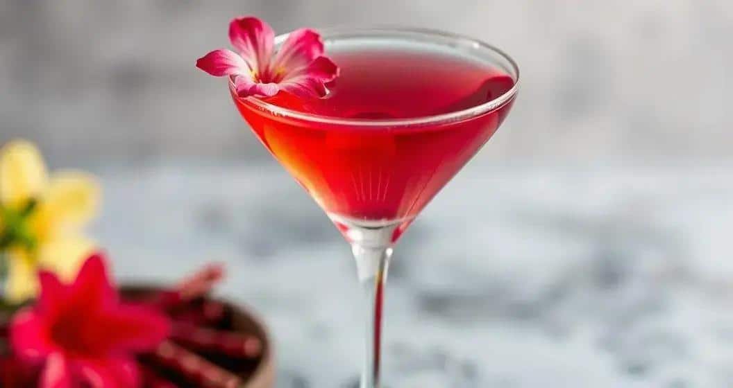 Martini with Hibiscus Tea and Pink Pepper: A Unique Twist on Classic Cocktails