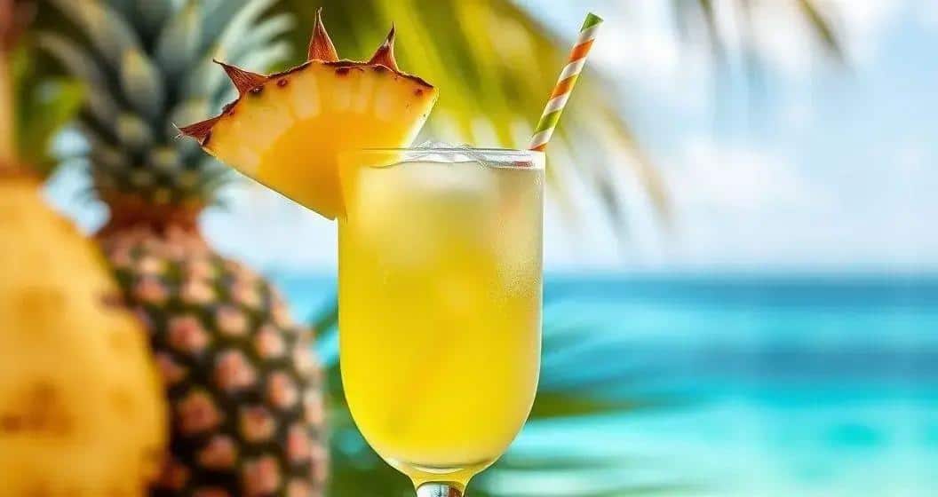 Pineapple Caipiroska in a Pineapple! What a Refreshing Drink!