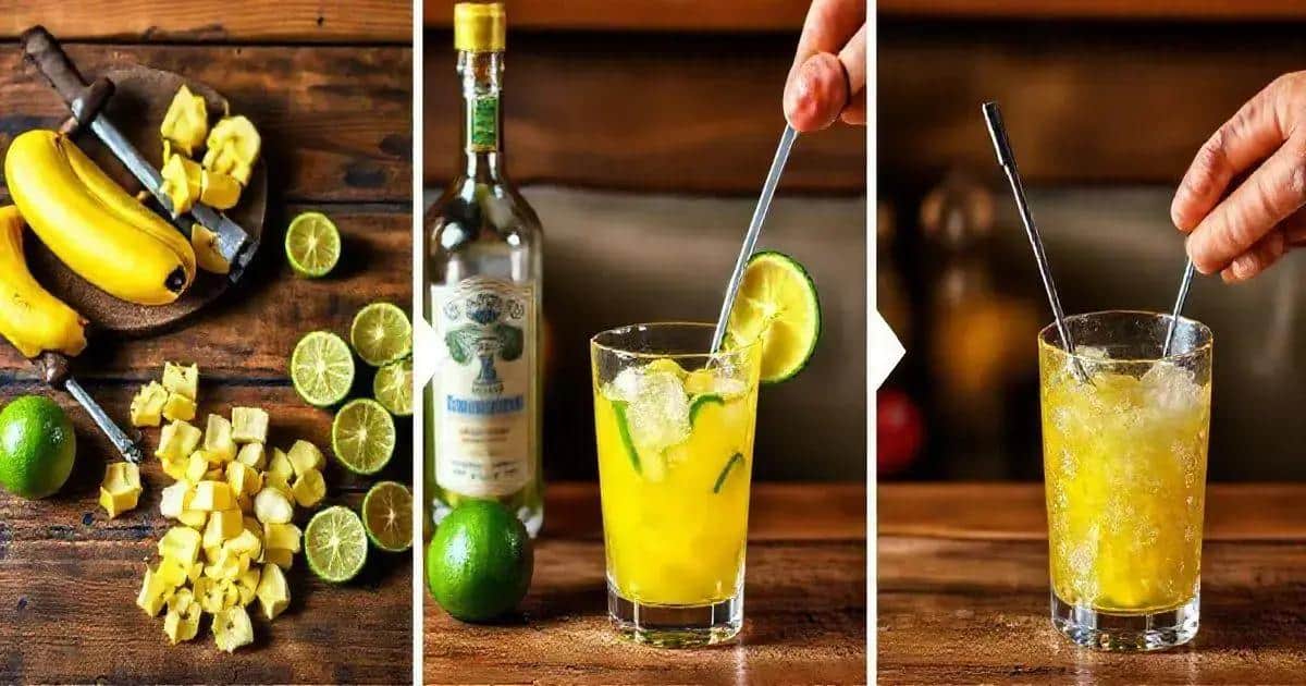 Preparation Method for Banana Caipirinha