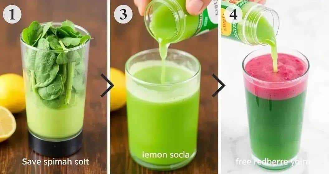 Preparation Method for Green Drink with Lemon Soda