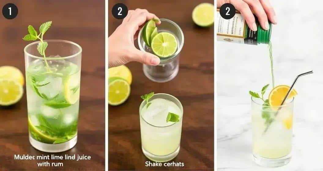 Preparation Method for Skol Beats with Rum and Mint