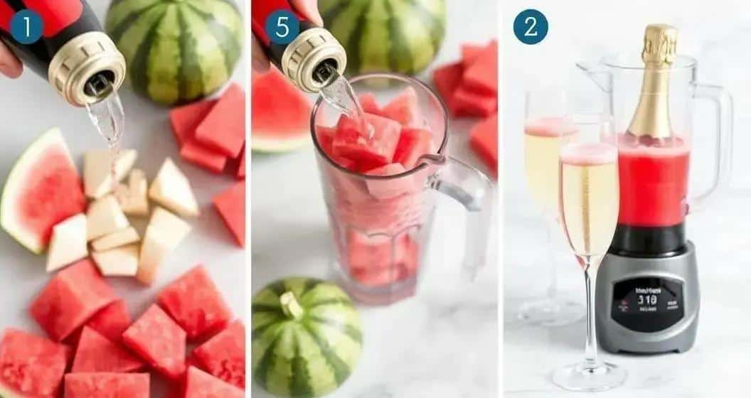 Preparation Method: How to Mix Champagne with Watermelon Juice