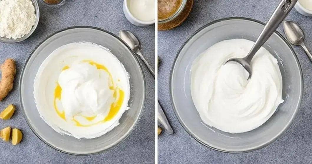 Preparing the Ginger Foam Topping