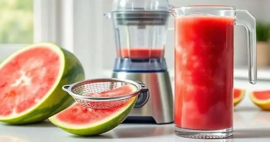 Preparing the Watermelon Juice