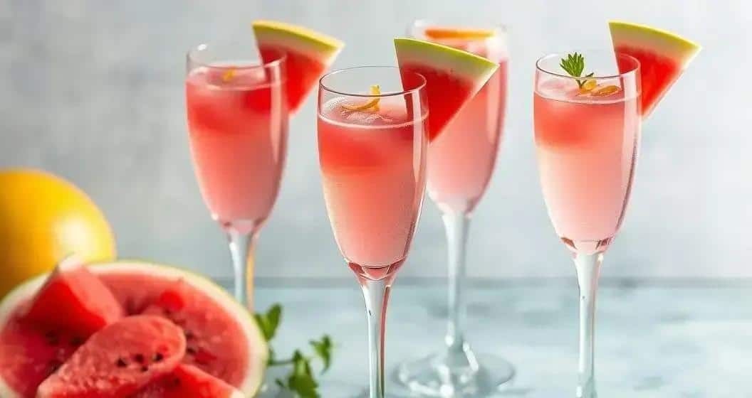 Recipe Ingredients: Champagne, Watermelon Juice, and Sicilian Lemon Zest