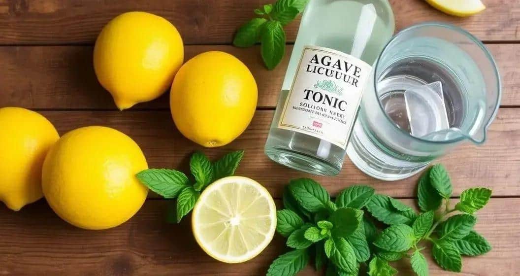 Recipe Ingredients for Agave Liqueur Tonic with Sicilian Lemon