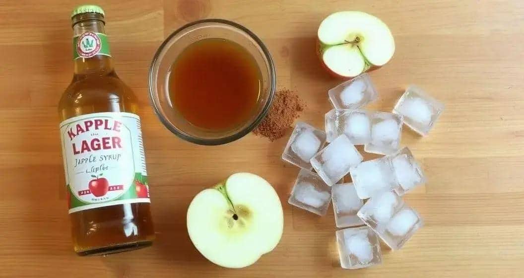 Recipe Ingredients for Beer with Apple Syrup and Cinnamon