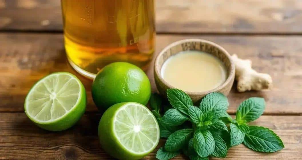 Recipe Ingredients for Beer with Lime Juice and Ginger Syrup