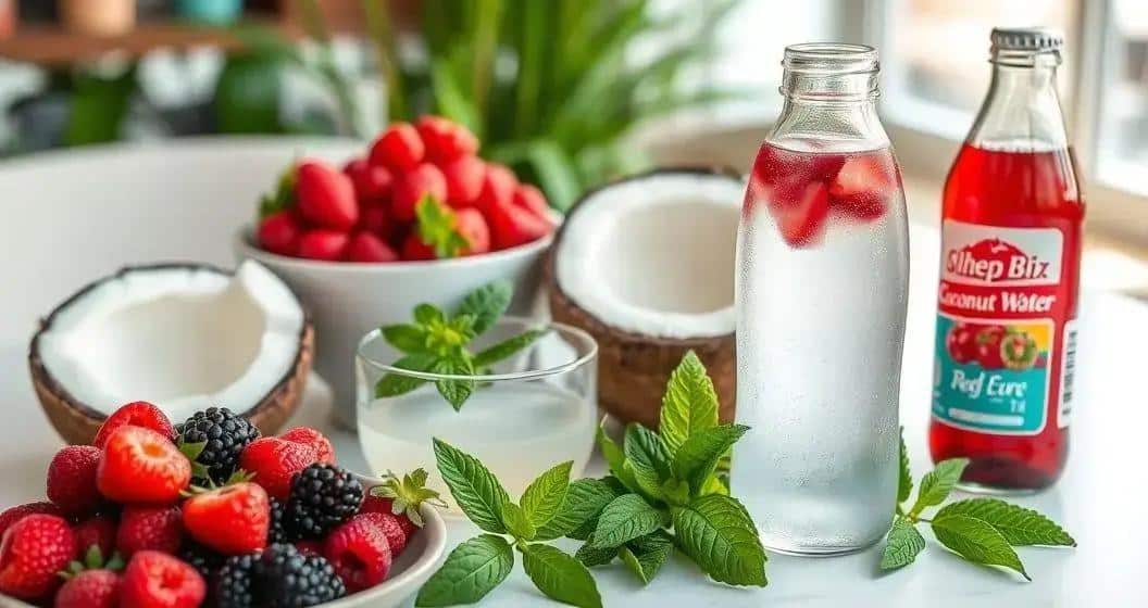 Recipe Ingredients for Coconut Water with Red Berry Soda Recipe Ingredients for Coconut Water with Red Berry Soda