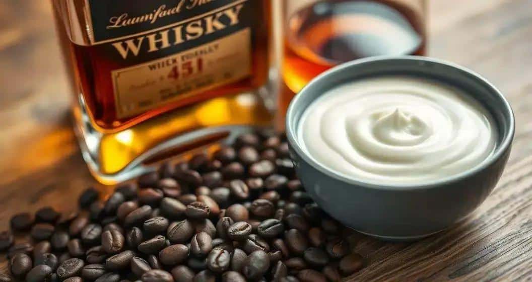 Recipe Ingredients for Coffee with Whisky and Vanilla Cream