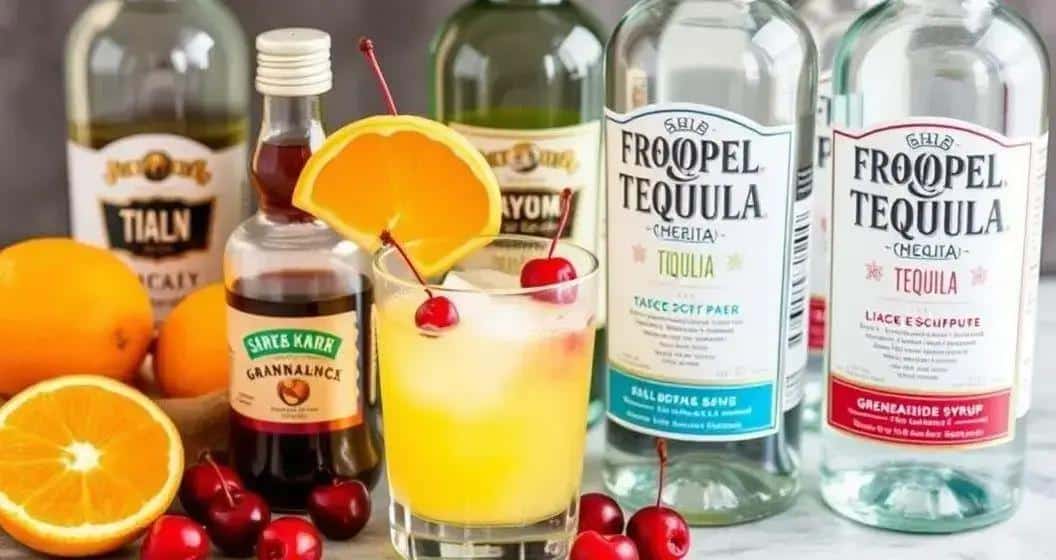 Recipe Ingredients for Frozen Tequila Sunrise