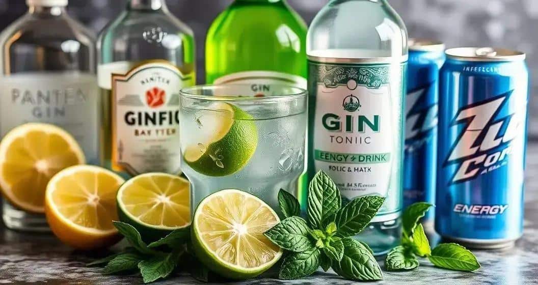Recipe Ingredients for Gin and Tonic with Energy Drink Recipe Ingredients for Gin and Tonic with Energy Drink