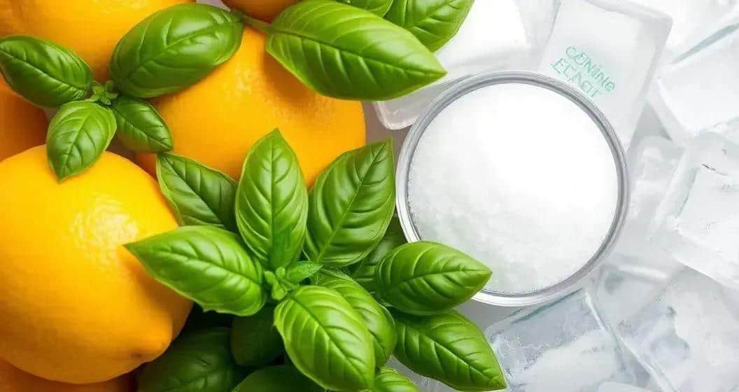 Recipe Ingredients for Ice with Sicilian Lemon and Basil Recipe Ingredients for Ice with Sicilian Lemon and Basil