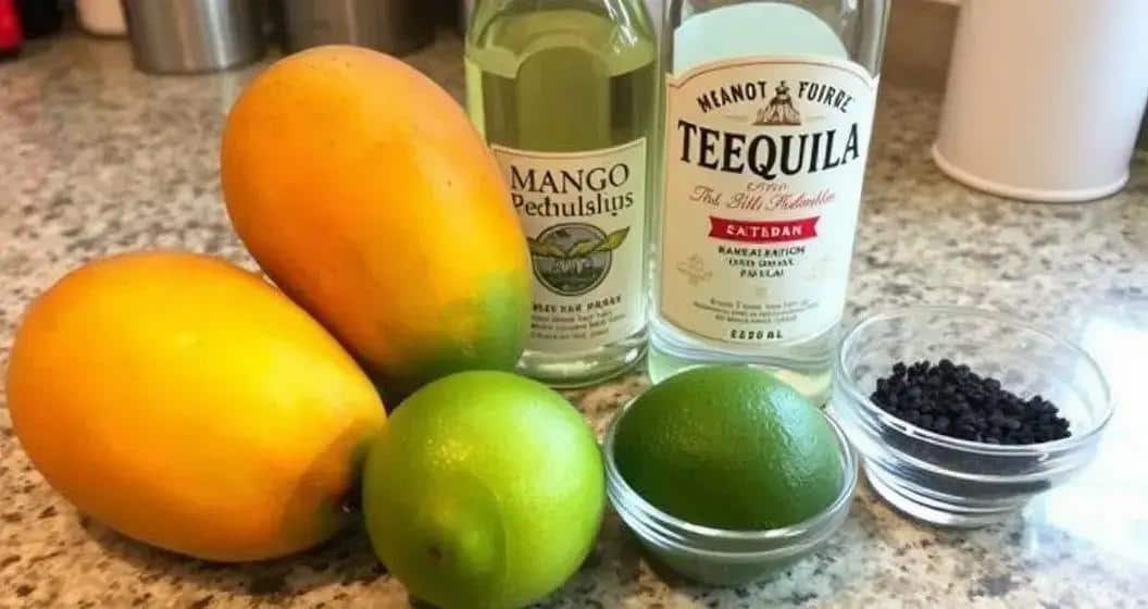 Recipe Ingredients for Margarita with Mango Juice and Pepper Recipe Ingredients for Margarita with Mango Juice and Pepper