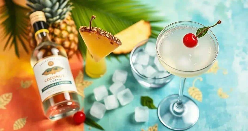 Recipe Ingredients for Martini with Coconut Liqueur and Pineapple Juice