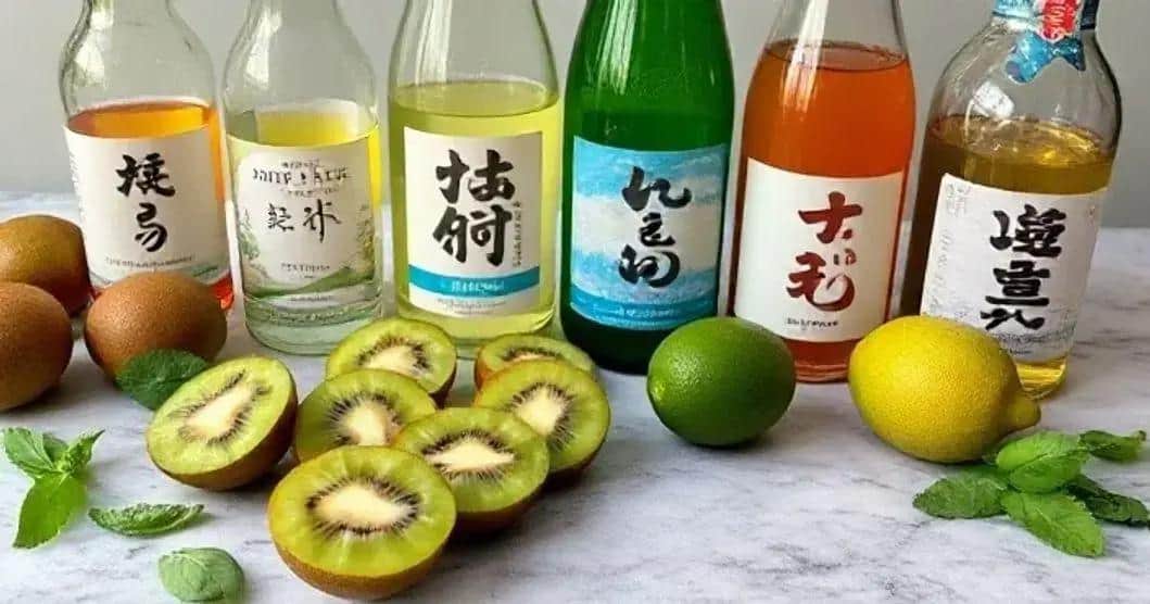 Recipe Ingredients for Sake and Kiwi Drinks