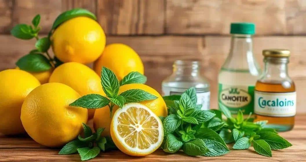 Recipe Ingredients for Sicilian Lemon Caipiroska with Mint Liqueur