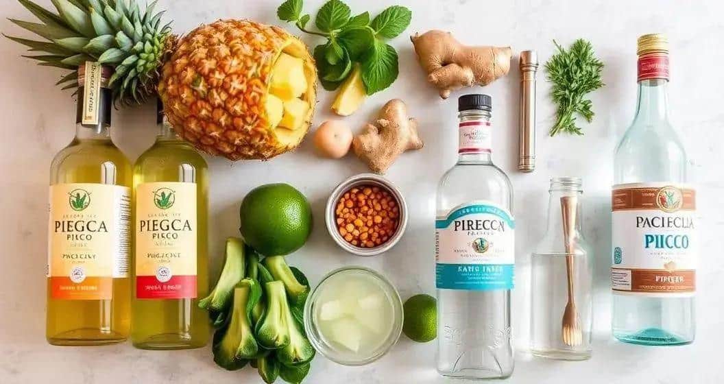 Recipe Ingredients: Pisco with Pineapple Foam and Ginger