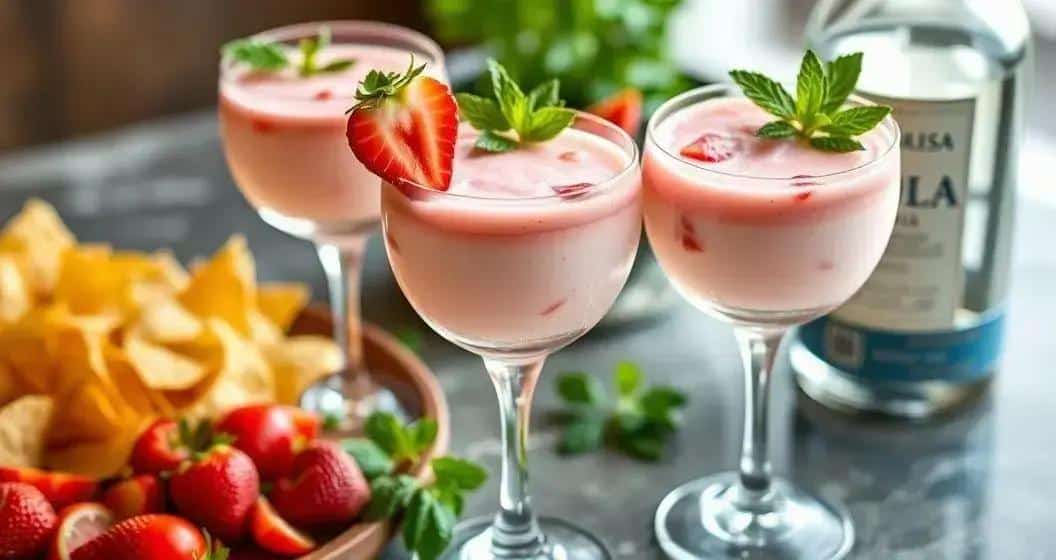 Serving Suggestions for Tequila with Strawberry Foam