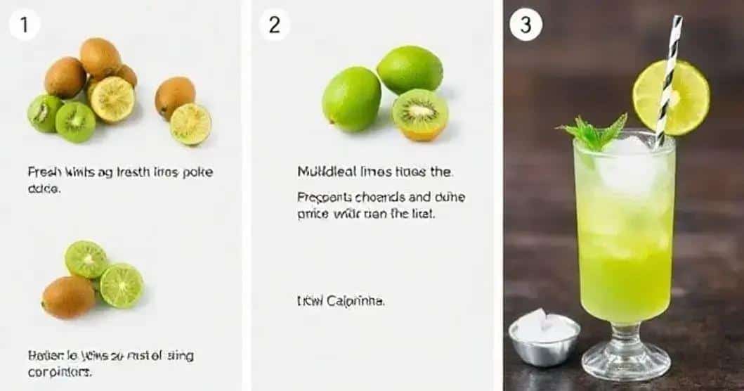 Step-by-Step Preparation for Kiwi Caipirinha