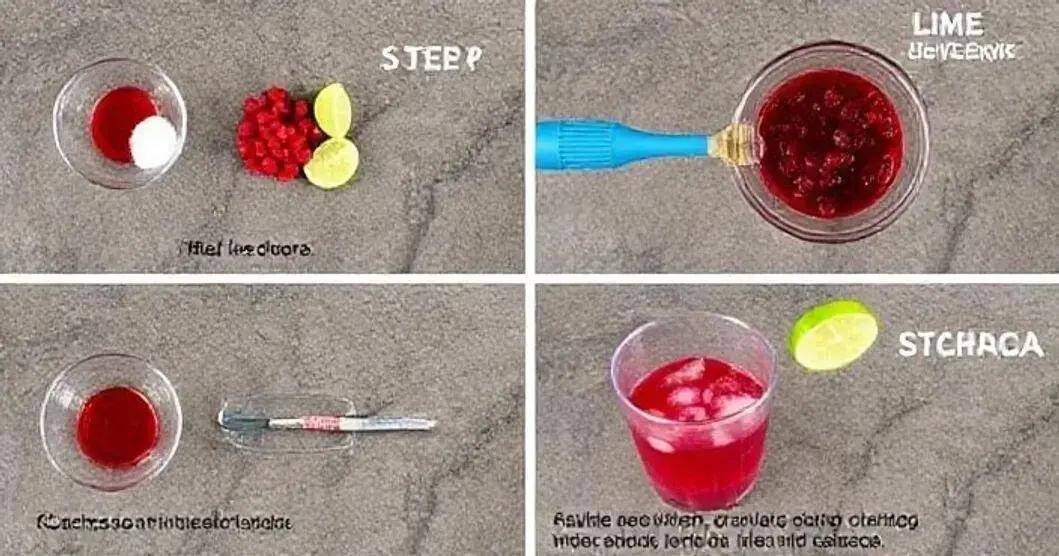 Step-by-Step Preparation of Red Berry Caipirinha