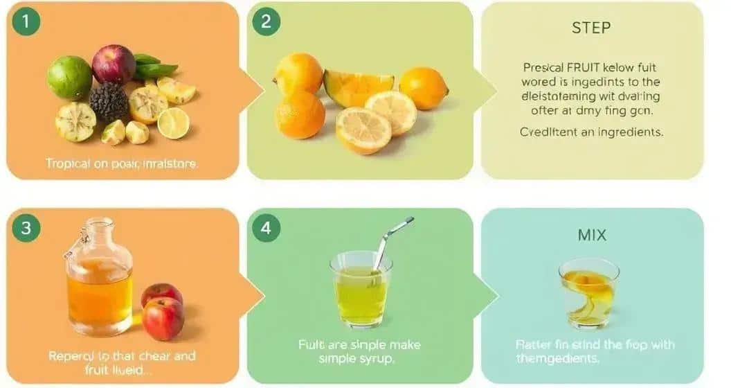 Step-by-Step Preparation of Tropical Fruit Liqueur Step-by-Step Preparation of Tropical Fruit Liqueur