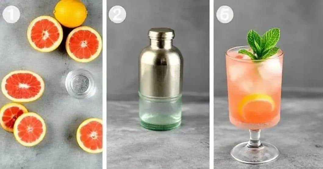 Steps to Prepare the Citrus Grapefruit Cocktail