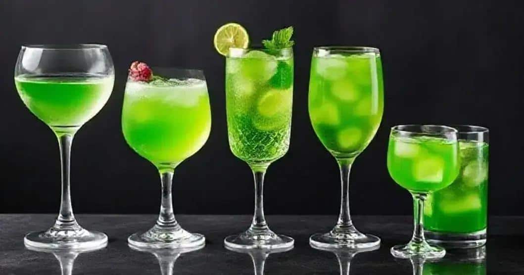 Suggested Glassware for Serving Green Drinks