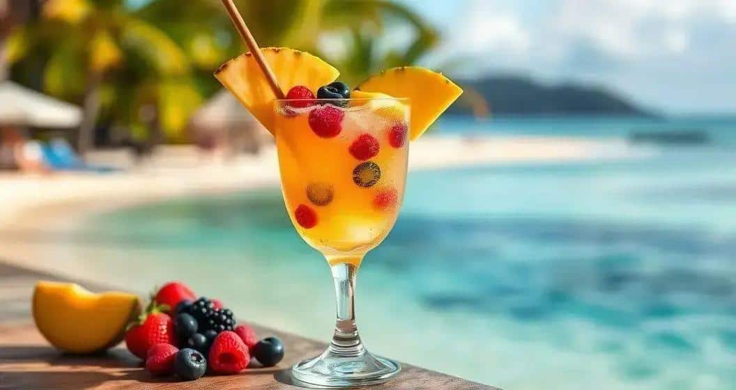 Tropical Drink with Pisco and Fresh Fruits: A Flavorful Paradise Experience