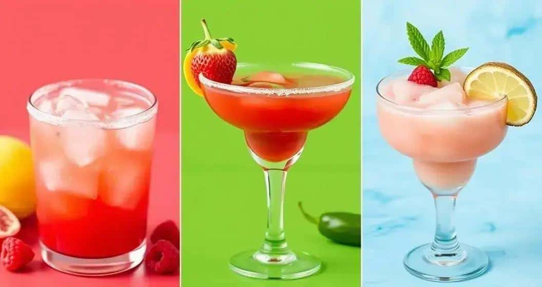 Variations of Raspberry Margarita with Tequila
