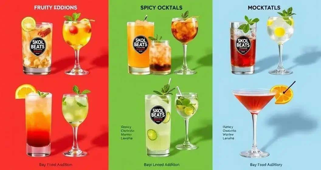 Variations of Skol Beats with Rum and Mint