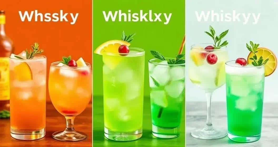 Variations of Whisky with Green Apple Soda