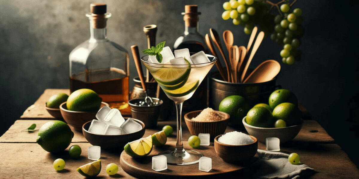 Para adentrarte en el fascinante universo del Daiquiri de Uva Verde, cada ingrediente desempeña un papel fundamental, creando una armonía de sabores que danzan delicadamente en el paladar. Sigue detenidamente la lista a continuación y prepárate para embarcarte en esta apasionante aventura culinaria.