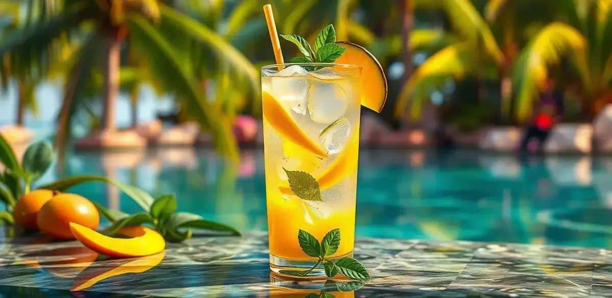 Agua de coco con jugo de mango y albahaca: ¡Refrescate de forma deliciosa!