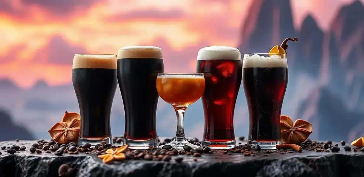 Diferentes variaciones de la cerveza negra con café