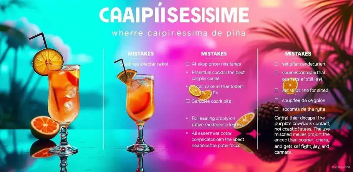 Errores comunes al preparar Caipiríssima de piña