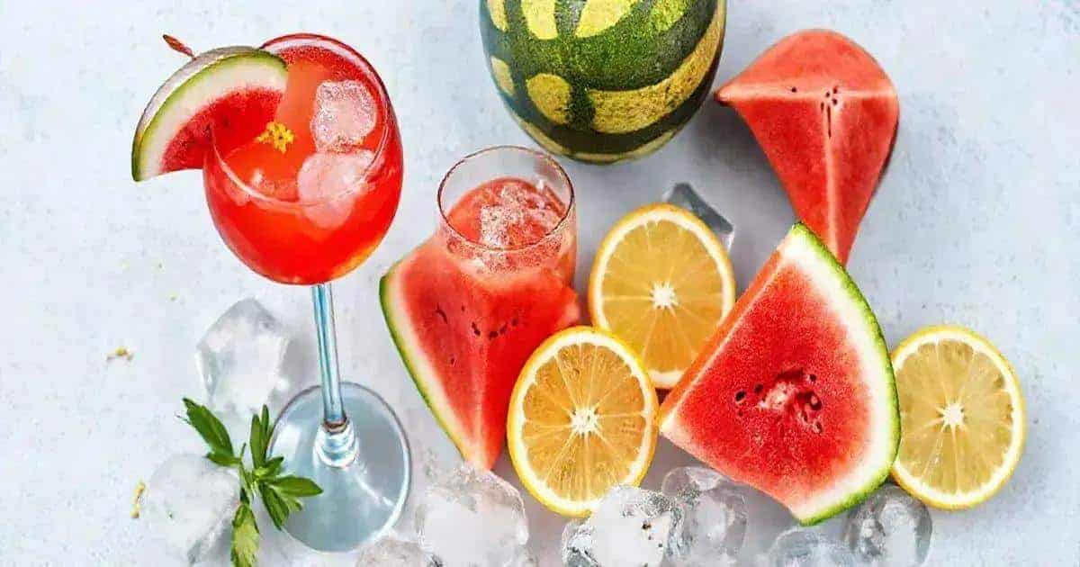 Ingredientes para Aperol con Jugo de Sandía y Ralladura de Limón