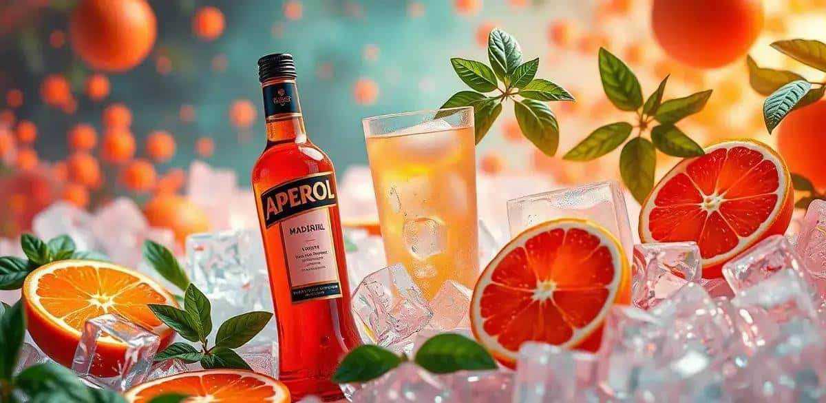 Ingredientes para Aperol con Soda de Mandarina y Albahaca