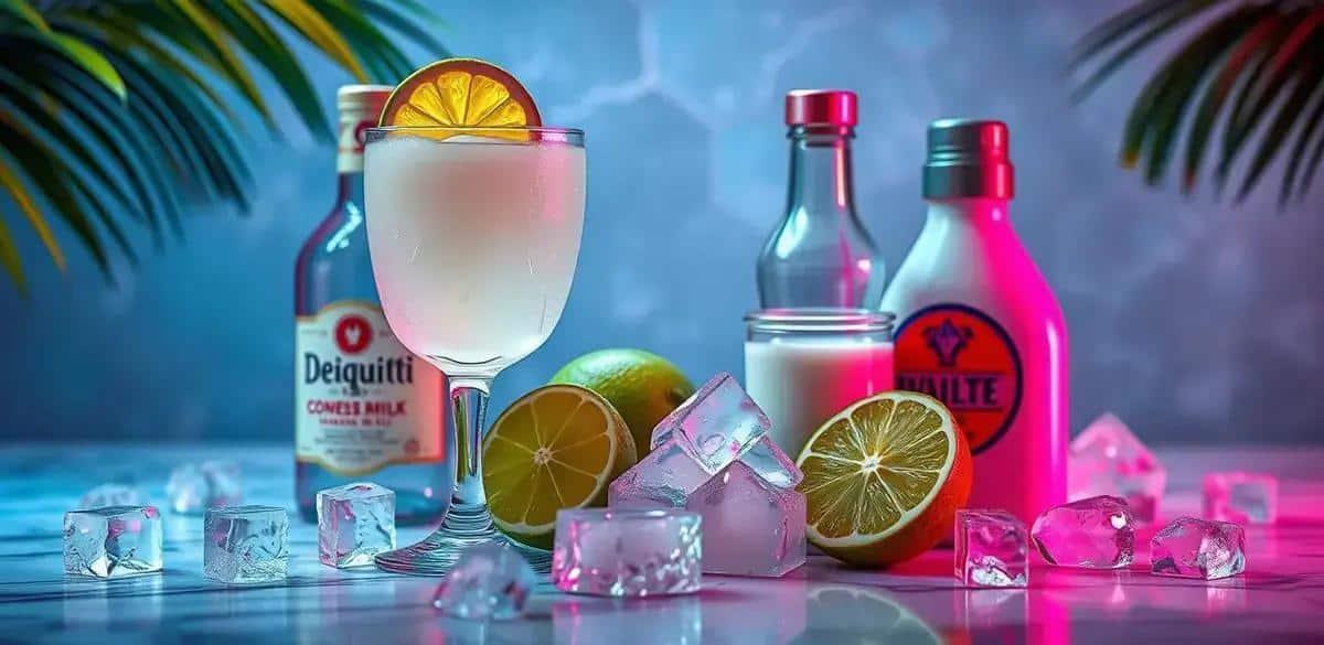 Ingredientes para el Daiquiri de leche