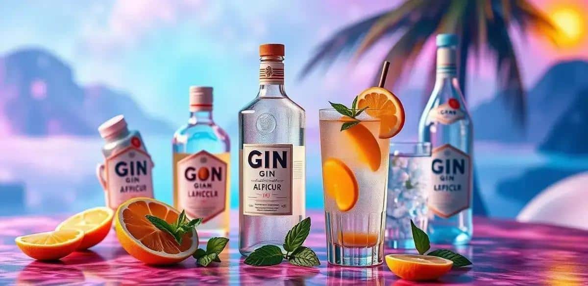 Ingredientes para Gin Tónica con Licor de Albaricoque