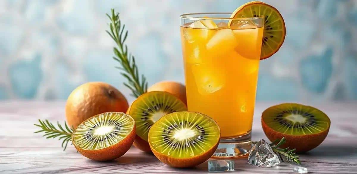 Ingredientes para Ice con Jugo de Kiwi y Romero